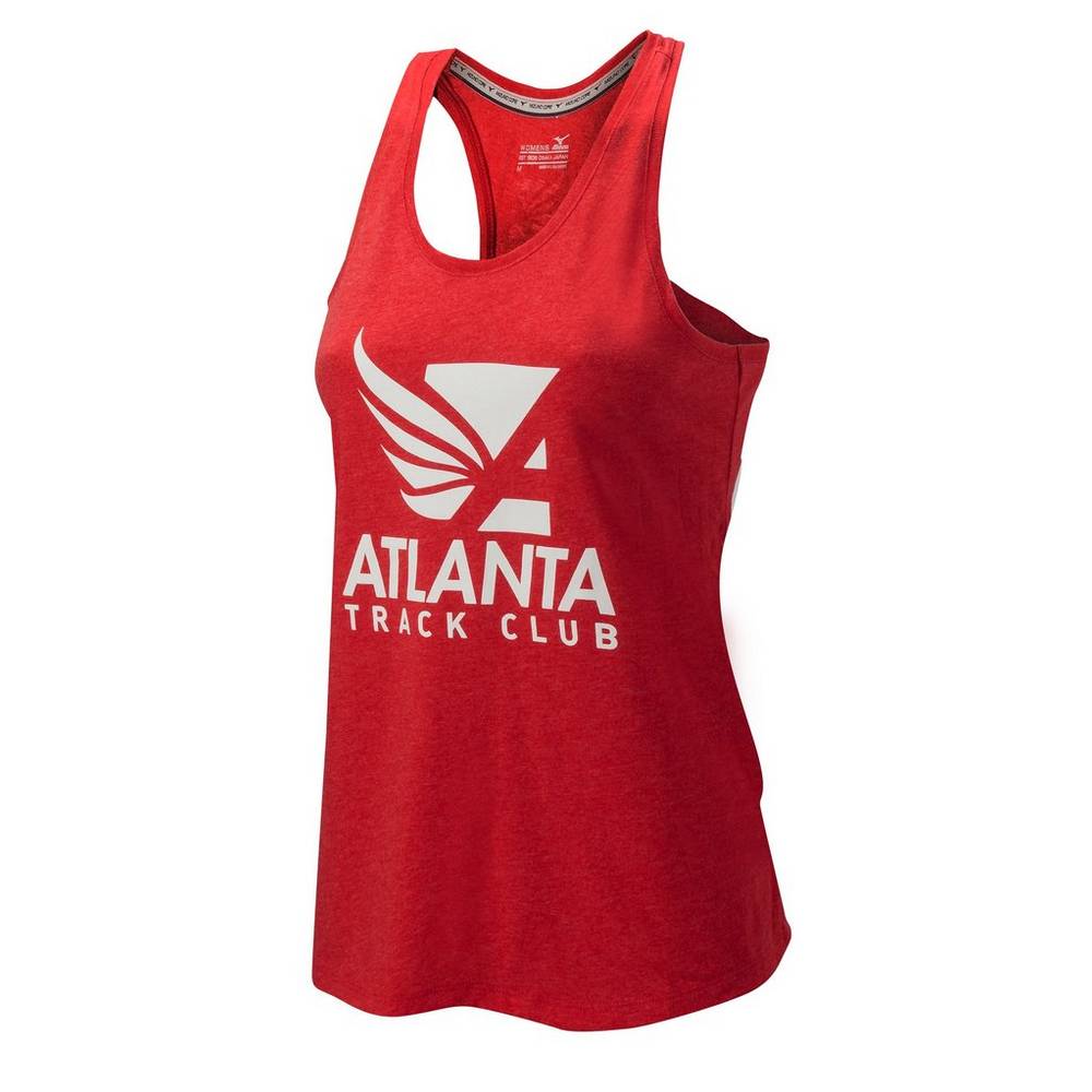 Camiseta De Tirantes Mizuno Atlanta Track Club Sport Mujer Rojas España GNIX-84197